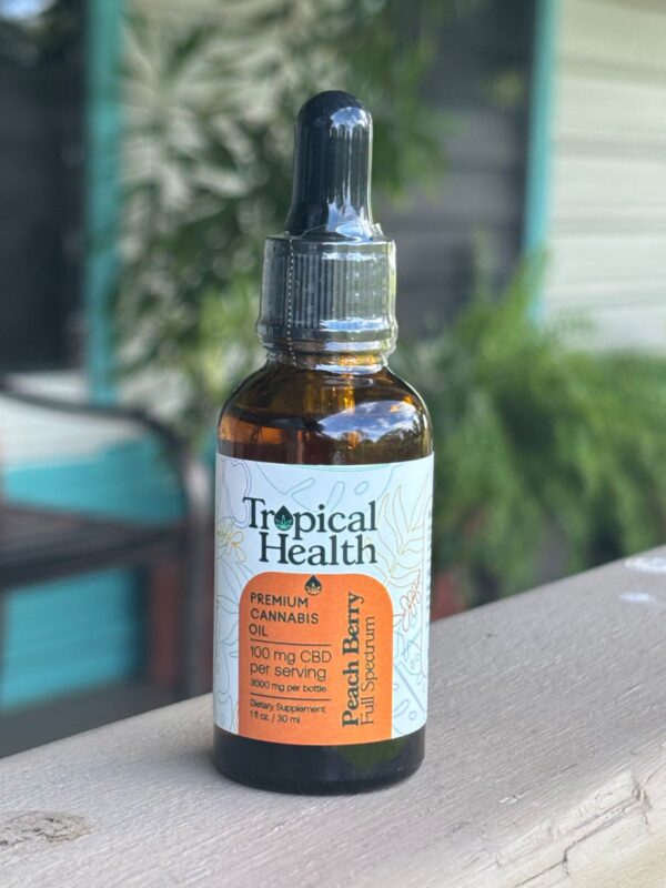 Tropical Health Oil 100mg CBD Peach Berry
